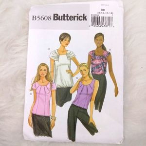 Butterick B5608 Misses EASY tops in variations Size 8-10-12-14